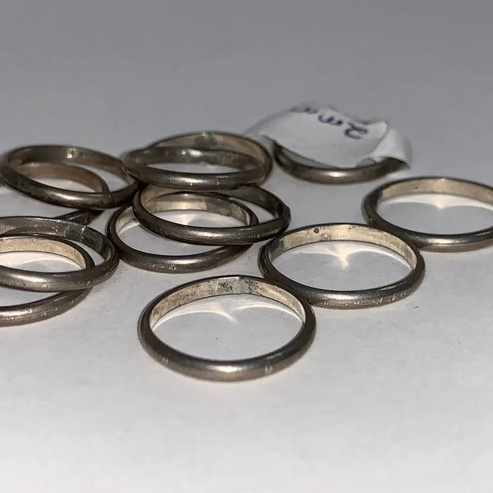 Sterling Silver Plain Band Ring, Size 3